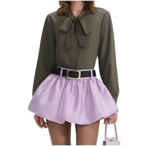 Self Portrait Lilac Taffeta skort size US 4 XS S purple mini skirt NO BELT